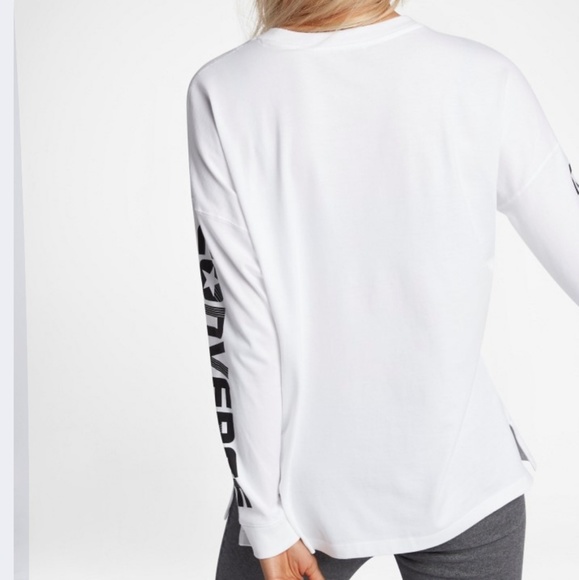CONVERSE WOMEN'S STRETCH LONG SLEEVES TEE SZ SMALL - Picture 2 of 8